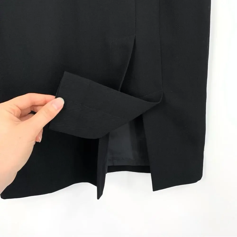 VTG ESCADA Wool Pencil Skirt Black 34